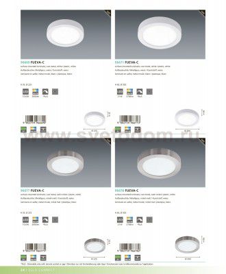 Светодиодная ультратонкая потолочная панель Eglo 96677 FUEVA-C