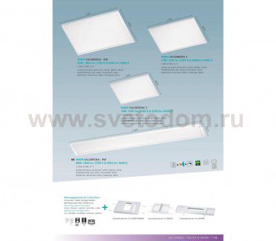 Светодиодная растровая ультратонкая панель Eglo 96895 SALOBRENA-RW