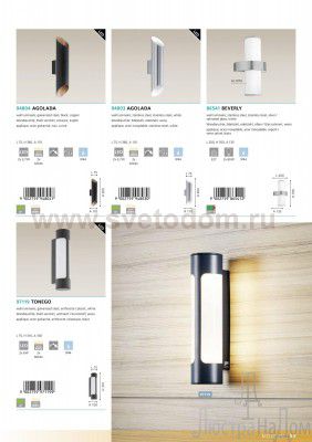 Уличный светодный светильник наcтенный Eglo 97119 TONEGO