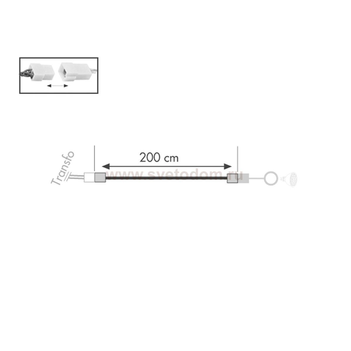 Кабель для 1 Светильника 200 см Paulmann 97983
