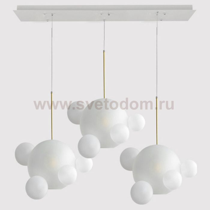 Люстра GIOPATO & COOMBES BOLLE BLS LAMP white glass rectangle ImperiumLoft 99032-22