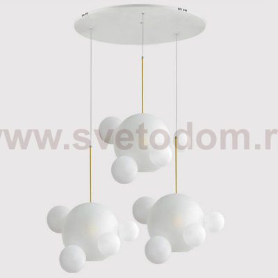 Подвесной светильник Bubble BOLLE BLS LAMP white glass circle ImperiumLoft 99038-22