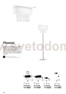 Потолочный светильник Ideal lux PHOENIX PL5 BIANCO (99118)