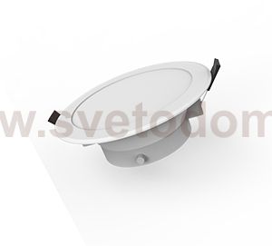 Светильник Gauss Elementary Downlight круг 9,5W 790lm 4000K 185-250V IP54 110*44 монтаж белый LED