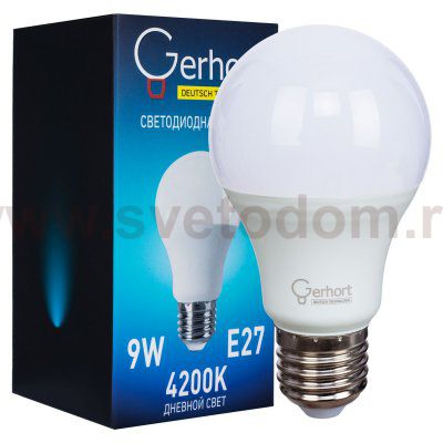 Экономсвет 9W GERHORT A60 LED 4200K E27