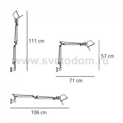 Арматура для светильника Artemide A005600 Tolomeo