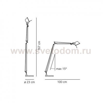 Настольная лампа Artemide A014900 Tolomeo