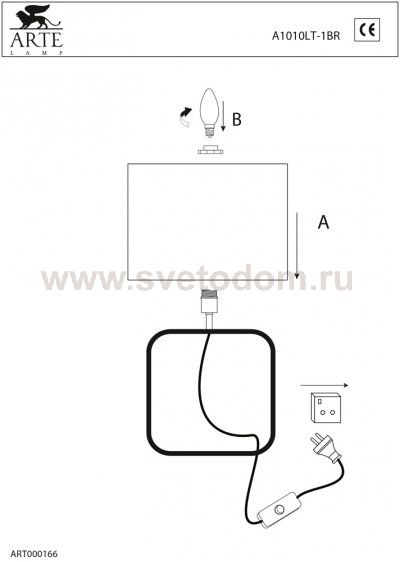 Светильник настольный Arte lamp A1010LT-1BR Woods