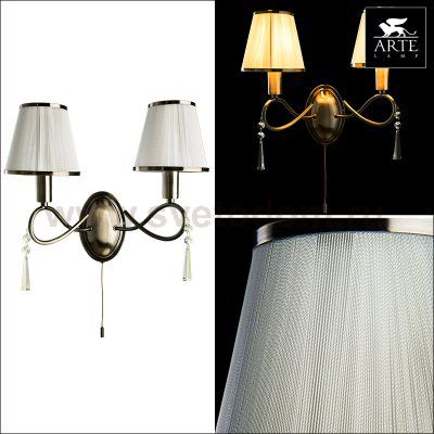 Бра с двумя рожками Arte lamp A1035AP-2AB Logico