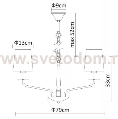 Светильник подвесной Arte lamp A1048LM-10CC EDDA