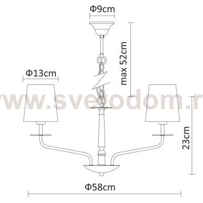 Светильник подвесной Arte lamp A1048LM-6CC EDDA