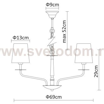 Светильник подвесной Arte lamp A1048LM-8CC EDDA