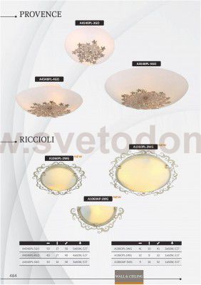 Светильник потолочный Arte lamp A1060PL-2WG Riccioli