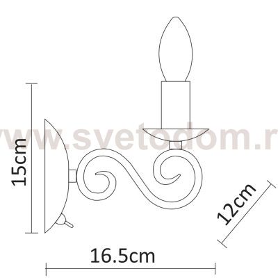 Светильник настенный Arte lamp A1129AP-1AB ISABEL
