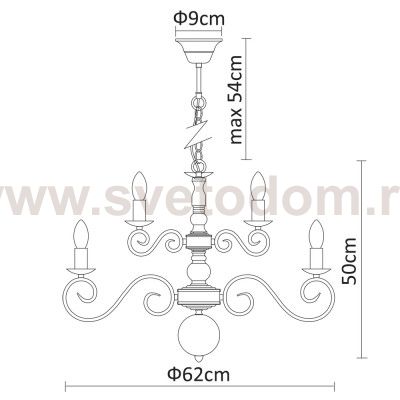 Светильник подвесной Arte lamp A1129LM-12AB ISABEL