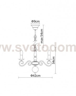 Белая люстра Arte Lamp A1129LM-5WH ISABEL