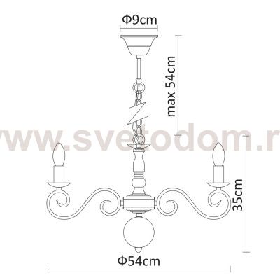 Светильник подвесной Arte lamp A1129LM-7AB ISABEL