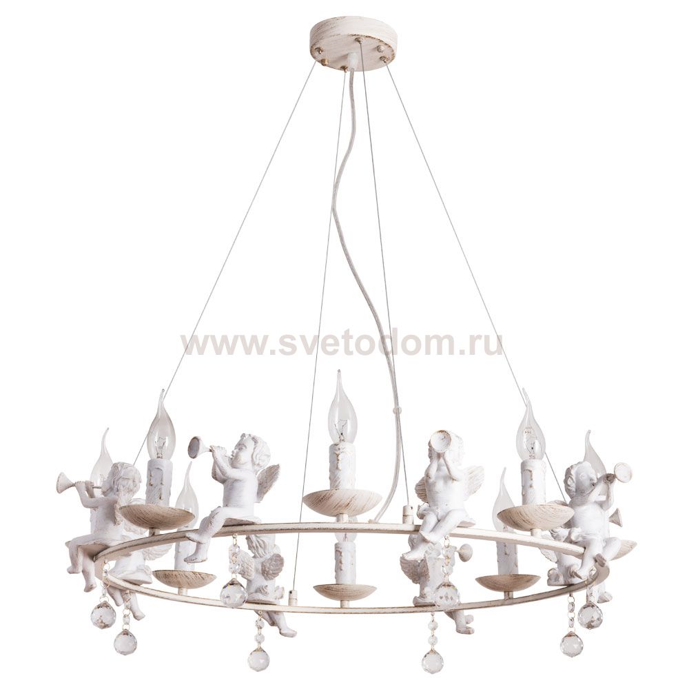Люстра с ангелами Arte Lamp A1133SP-8WG AMUR