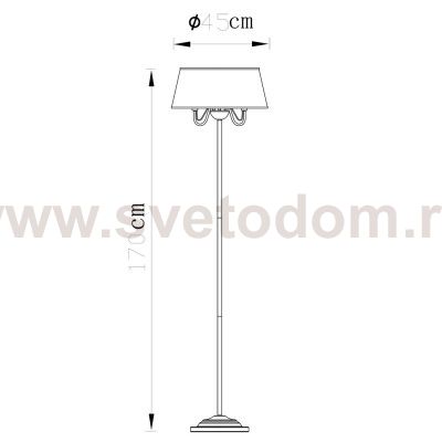 Светильник напольный Arte lamp A1150PN-3CC Dante 