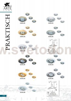 Светильник встраиваемый Arte lamp A1213PL-3CC Praktisch 