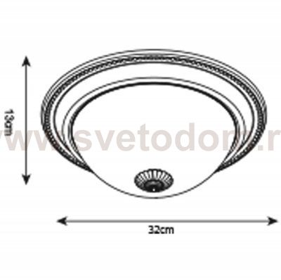 Светильник потолочный 320мм 2*E27 Arte lamp A1306PL-2AB PORCH