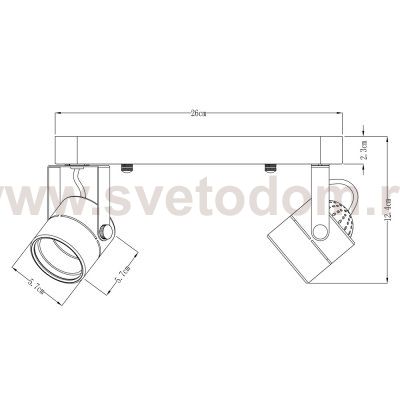 Светильник потолочный Arte lamp A1310PL-2BK LENTE