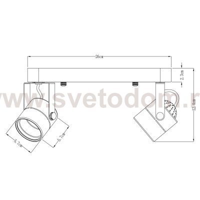 Светильник потолочный Arte lamp A1310PL-2BK LENTE