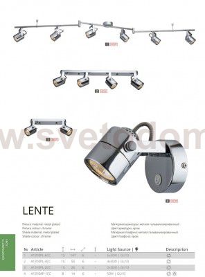 Светильник потолочный Arte lamp A1310PL-2CC LENTE