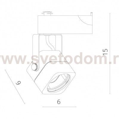 Светильник трековый 1*GU10  Arte lamp A1314PL-1WH LINEA белый