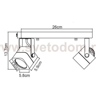 Светильник потолочный Arte lamp A1314PL-2BK LENTE