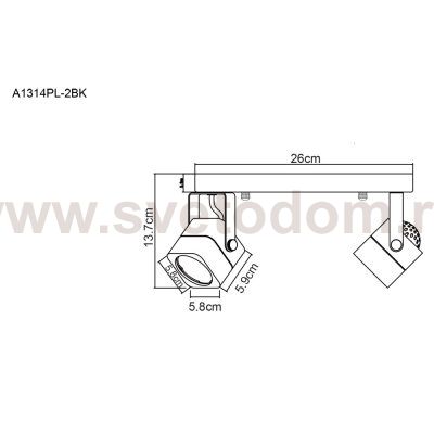 Светильник потолочный Arte lamp A1314PL-2CC LENTE