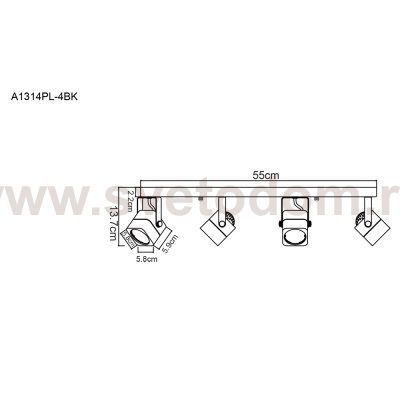 Светильник потолочный Arte lamp A1314PL-4WH LENTE