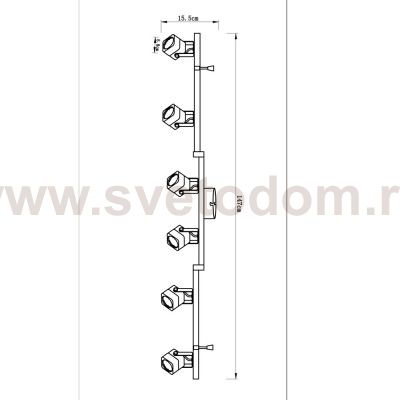 Светильник поворотный Arte Lamp A1314PL-6CC LENTE