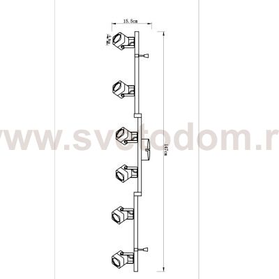 Светильник на штанге 6 ламп Arte Lamp A1314PL-6WH LENTE