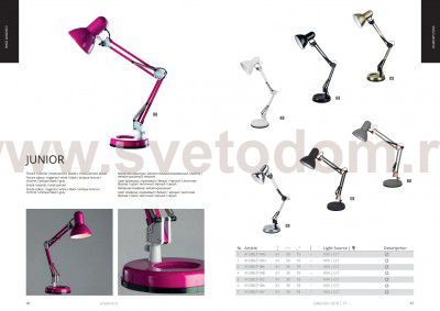 Офисная настольная лампа Arte lamp A1330LT-1BK Junior