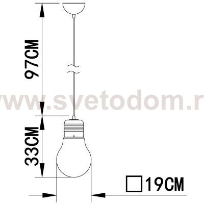 Подвесной светильник Arte lamp A1402SP-1SS Edison