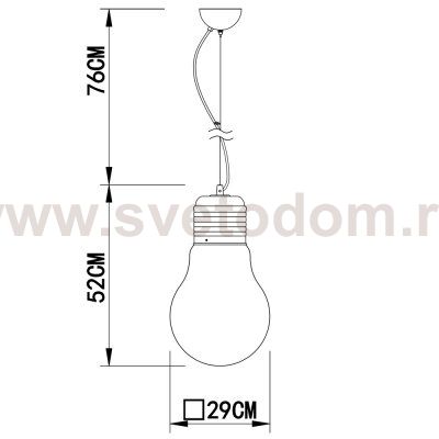 Подвесной светильник лампочка Arte lamp A1403SP-1SS Edison