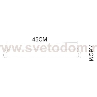 Светильник настенный 450мм Arte lamp A1405AP-1CC Coursive
