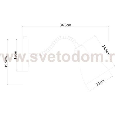 Светильник гибкий бронзовый Arte lamp A1408AP-1AB Dorm