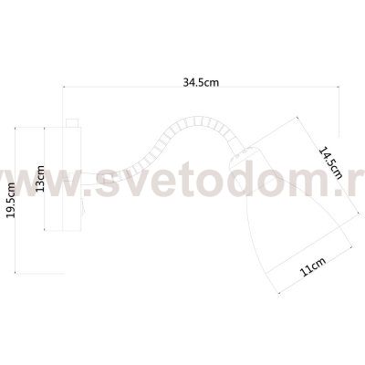 Светильник гибкий черный Arte lamp A1408AP-1BK Dorm