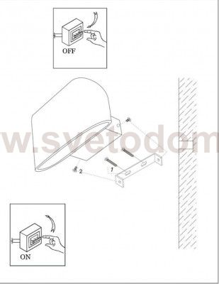 Светильник настенный Arte lamp A1429AP-1WH LUCCIOLA