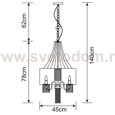 Люстра подвесная Arte lamp A1475SP-5CC Ambiente