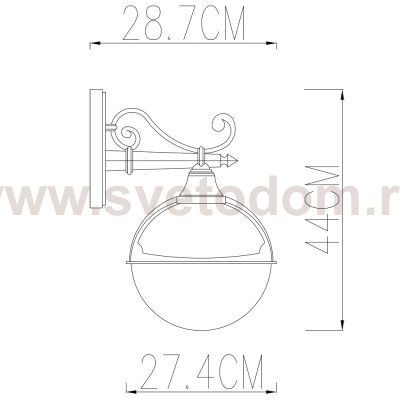 Светильник уличный Arte lamp A1492AL-1BK Monaco