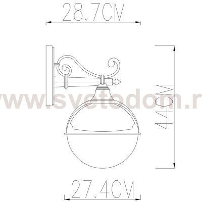 Светильник уличный Arte lamp A1492AL-1WG Monaco