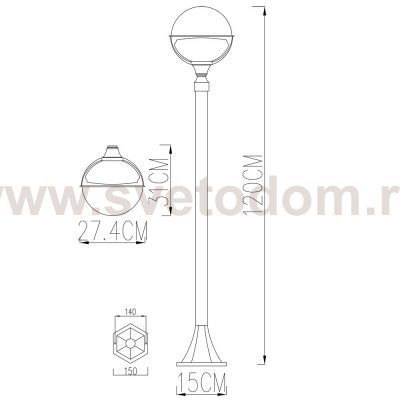 Светильник уличный Arte lamp A1496PA-1BK Monaco