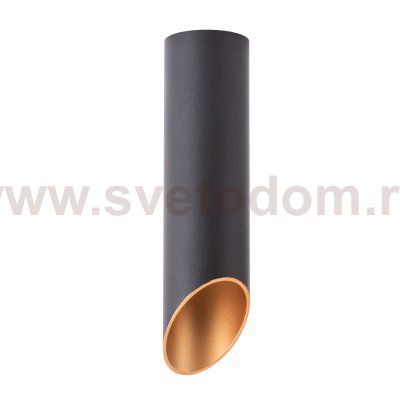 Светильник потолочный черный с золотом 220мм Arte lamp A1535PL-1BK PILON-GOLD 1*GU10