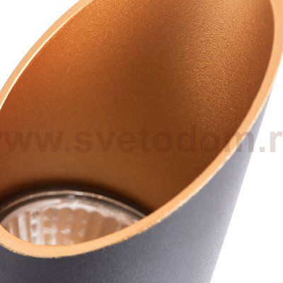 Светильник потолочный стакан черный с золотом 300мм Arte lamp A1536PL-1BK PILON-GOLD 1*GU10