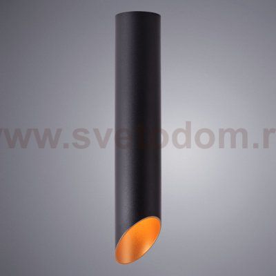 Светильник потолочный стакан черный с золотом 300мм Arte lamp A1536PL-1BK PILON-GOLD 1*GU10