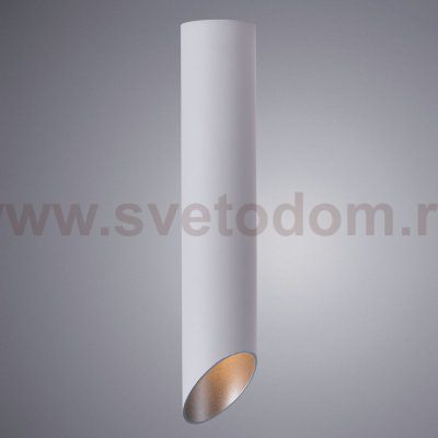 Светильник потолочный стакан белый с серебром 300мм Arte Lamp A1536PL-1WH PILON-SILVER 1*GU10