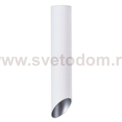 Светильник потолочный стакан белый с серебром 300мм Arte Lamp A1536PL-1WH PILON-SILVER 1*GU10